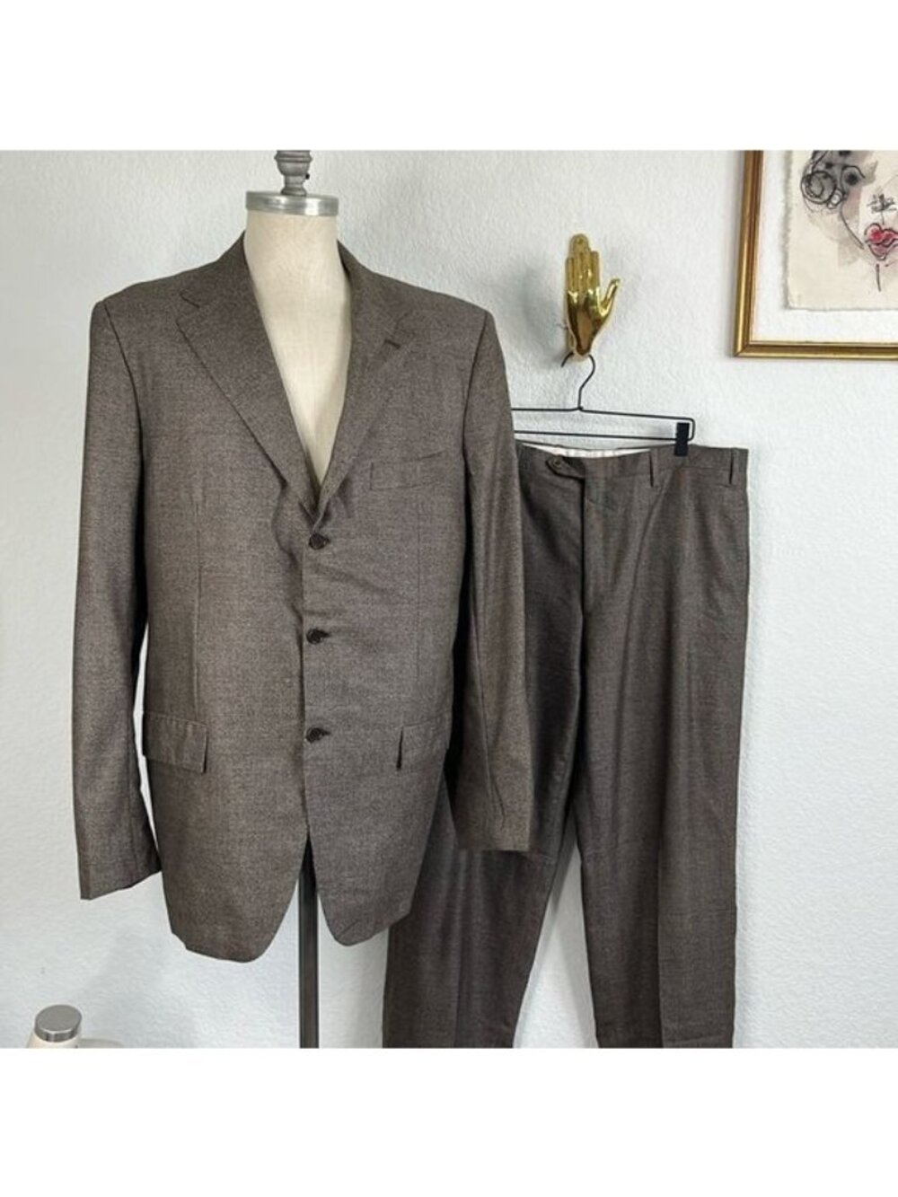 Kiton Barneys New York Cashmere 2 Pc 3 Button Suit